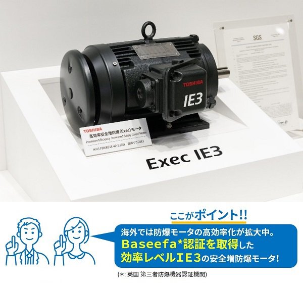 高効率安全増防爆形（Exec）モータ 画像