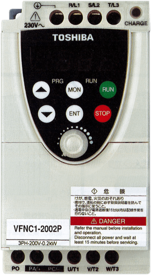 東芝シュネデール・インバータ（株）製、簡単･小形インバータ VF-nC1（主回路上下配線方式採用）発売