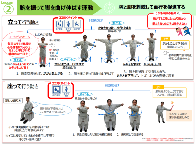 経営層がコーチとなって、ラジオ体操の正しいフォームを紹介2 画像